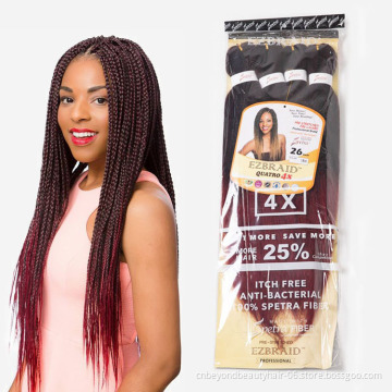 private label braids professional pre stretched braiding hair hot water setting synthetic fiber pre strech braiding hair
